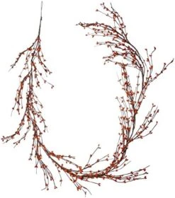 J'FLORU Fall Garland,5FT Fall Pip Berry Garland Artificial Autumn Garland For Fall Home Decor(Orange) -National Tree Company Sale Shop 51AME0G2PTL. AC