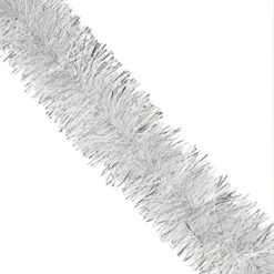 CareCheer 25 Feet Christmas Tree Tinsel Garland Metallic Twist Garland Sparkly Foil Streamer For Mardi Gras Parade Floats Christmas New Year Wedding Birthday, 4" X 25' (White) -National Tree Company Sale Shop 51ATOWkZi1L. AC