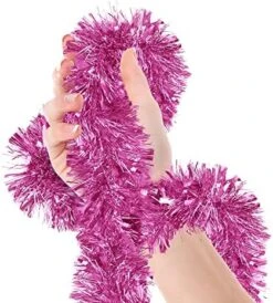 Christmas Tree Bright Green Tinsel Garland Metallic Streamers Celebrate A Holiday Mardi Gras Party Decorations Indoor And Outdoor Disco Party Supplies -National Tree Company Sale Shop 51AYgmYzm4L. AC