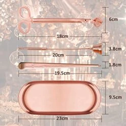 UCINNOVATE 4-in-1 Candle Accessory Set With Storage Tray - Candle Trim, Candle Snuff And Wick Dipper For Candles, Candle Care Set, For Candle Lovers, Thanksgiving, Christmas (Pink Gold) -National Tree Company Sale Shop 51Aek01L9PL