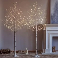 Fudios Lighted Birch Trees 6FT 96LED, Pre Lit White Tree Lights Plug In For Home Christmas Wedding Party Decoration Inside Outside Use 2sets -National Tree Company Sale Shop 51AwEmPAzoL. AC