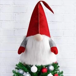 D-FantiX Gnome Christmas Tree Topper, 25 Inch Large Swedish Tomte Gnome Christmas Ornaments Santa Gnomes Plush Scandinavian Christmas Decorations Holiday Home Décor Grey… -National Tree Company Sale Shop 51B7UZWo6lL. AC