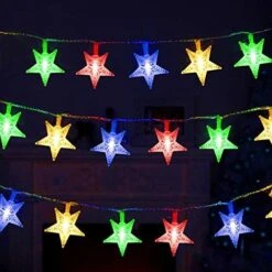 Twinkle Star 100 LED Star String Lights, Plug In Fairy String Lights Waterproof, Extendable For Indoor, Outdoor, Wedding Party, Christmas Tree, New Year, Garden Decoration, Warm White 17 Twinkle Star 100 LED Star String Lights, Plug In Fairy String Lights Waterproof, Extendable For Indoor, Outdoor, Wedding Party, Christmas Tree, New Year, Garden Decoration, Warm White -National Tree Company Sale Shop 51BDkf s61L. AC