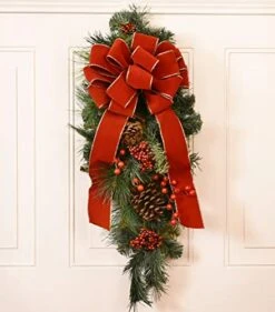 Floral Home Decor Holiday Pine Door Swag CR1023 Outdoor-Decoration-Christmas -National Tree Company Sale Shop 51BGT20WenL