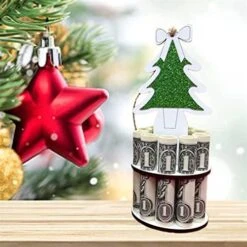 YWLETO Decor Christmas Unique Money Holder, 2022 New Unique Money Cake Christmas, Money Cake Christmas Ornaments, Unique Ideas Handmade Wooden Christmas Tree, For Family (Color : Moose) -National Tree Company Sale Shop 51BWqzIlqvL. AC