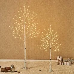 Fudios Lighted Birch Trees 6FT 96LED, Pre Lit White Tree Lights Plug In For Home Christmas Wedding Party Decoration Inside Outside Use 2sets -National Tree Company Sale Shop 51C2aqJjKZL. AC