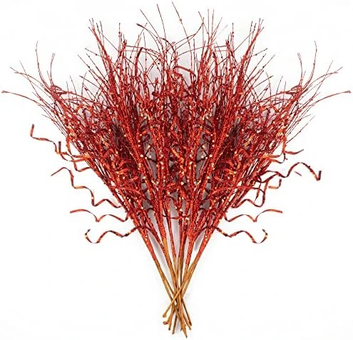 KI Store Glitter Curly Christmas Spray Set Of 12 Black Wispy Willow Christmas Picks For Halloween Christmas Tree Wreath Garland Bouquet Tree Topper Decoration 11 KI Store Glitter Curly Christmas Spray Set Of 12 Black Wispy Willow Christmas Picks For Halloween Christmas Tree Wreath Garland Bouquet Tree Topper Decoration - Image 9