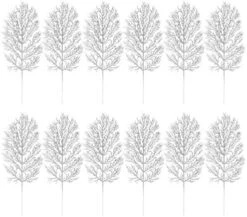 DOITOOL Leaf Garland 12PCS Christmas Glitter Leaves Artificial Boston Fern Bush Tropical Leaf Christmas Ornament Leaves Holiday DIY Garland Wreath Flower Arrangement Floral Garland -National Tree Company Sale Shop 51CHH 5IScL. AC