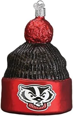Old World Christmas University Of Wisconsin Badgers Glass Blown Ornaments For Christmas Tree Beanie -National Tree Company Sale Shop 51CYzKAYM0L. AC