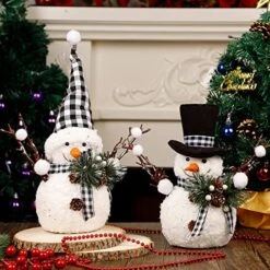 Winemana Christmas Table Decorations, Set Of 2 Snowman With Pine Cone Twigs, Winter Tabletop Decor For Indoor Home Kitchen Fireplace Office Room Xmas Gifts Holiday Party 11 Winemana Christmas Table Decorations, Set Of 2 Snowman With Pine Cone Twigs, Winter Tabletop Decor For Indoor Home Kitchen Fireplace Office Room Xmas Gifts Holiday Party -National Tree Company Sale Shop 51CgrBpC0pL