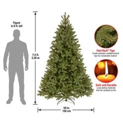 National Tree Company 'Feel Real' Artificial Full Downswept Christmas Tree, Green, Douglas Fir, Includes Stand, 7.5 Feet -National Tree Company Sale Shop 51CqfXNchTL