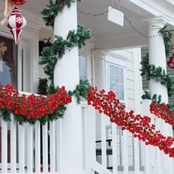6FT Valentines Day Red Berry Garland Decoration Artificial Red Berry Garland With Bendable Stems Xmas Tree Indoor Outdoor Home Mantle Fireplace Stairs Table Holiday Thanksgiving Party Supplies -National Tree Company Sale Shop 51DWh3ZJ0BL