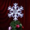 Dazzle Bright Snowflake Christmas Tree Topper, 9 Inch Christmas Tree Topper Ornament With 15 White LED Lights, Lighted Tree Topper Christmas Decorations For Xmas Indoor Holiday Decor -National Tree Company Sale Shop 51Di7DNDEZL
