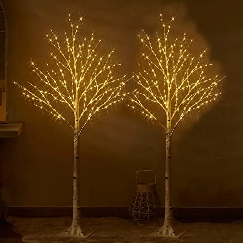 Fudios Lighted Birch Trees 4FT 200 LED Fairy Lights, Lit Artificial Twig Tree With Colorful And Warm White Lights Plug In For Home Christmas Wedding Party Decor Indoor Outdoor 11 Fudios Lighted Birch Trees 4FT 200 LED Fairy Lights, Lit Artificial Twig Tree With Colorful And Warm White Lights Plug In For Home Christmas Wedding Party Decor Indoor Outdoor - Image 9