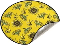 Visesunny Manchester Bee Mosaic Christmas Tree Mat Waterproof Tree Stand Mat Christmas Tree Floor Protector Absorbent Tree Stand Tray Mat For Floor Protection Christmas Holiday Home Supply -National Tree Company Sale Shop 51EUyWYDmqL. AC