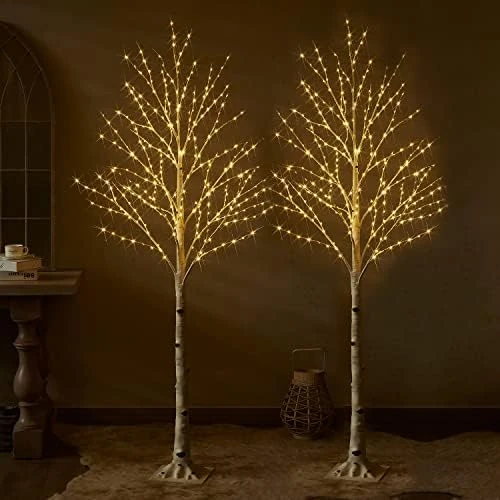 Fudios Lighted Birch Trees 4FT 200 LED Fairy Lights, Lit Artificial Twig Tree With Colorful And Warm White Lights Plug In For Home Christmas Wedding Party Decor Indoor Outdoor 13 Fudios Lighted Birch Trees 4FT 200 LED Fairy Lights, Lit Artificial Twig Tree With Colorful And Warm White Lights Plug In For Home Christmas Wedding Party Decor Indoor Outdoor - Image 11
