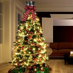 Christmas Tree Topper Hat, Homgaty Sequins Bling Bowler Derby Hat With Lattice Bow And Long Ribbon, Christmas Tree Decorations Topper Hat Ornament For Holiday Home Decor (Black) 11 Christmas Tree Topper Hat, Homgaty Sequins Bling Bowler Derby Hat With Lattice Bow And Long Ribbon, Christmas Tree Decorations Topper Hat Ornament For Holiday Home Decor (Black) -National Tree Company Sale Shop 51FWuEKwDNL