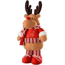 WeRChristmas 43cm Free Standing Christmas Reindeer Decoration, 41 X 28 X 13 Cm, Multicolour