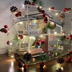 30 LED Valentines Day Garland With Lights 10 Ft Christmas Pinecone String Lights Red Berry Bell Pine Needle Xmas Fairy Decor New Year Holiday Party -National Tree Company Sale Shop 51FliMQ7fHL