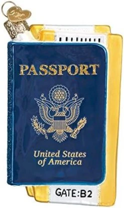 Old World Christmas Passport Glass Blown Ornament For Christmas Tree -National Tree Company Sale Shop 51FtP7Re7HL. AC