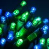 70 5mm Green And Blue LED Christmas Mini Light Set, 24' Blue LED Christmas Lights Green Christmas Lights LED Holiday Lights Outdoor Christmas String Lights -National Tree Company Sale Shop 51GDCxLc8EL