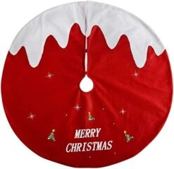 WeRChristmas Reindeer Christmas Tree Skirt Decoration, 120 Cm -Red -National Tree Company Sale Shop 51GcjB8SSsL. AC