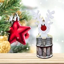 YWLETO Decor Christmas Unique Money Holder, 2022 New Unique Money Cake Christmas, Money Cake Christmas Ornaments, Unique Ideas Handmade Wooden Christmas Tree, For Family (Color : Moose) -National Tree Company Sale Shop 51GkPJzl9lL. AC