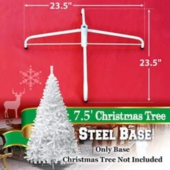 BenefitUSA Steel Base Metal Stand For 5/6/7/7.5ft Christmas Tree Green Christmas Decor (7.5', White) 6 BenefitUSA Steel Base Metal Stand For 5/6/7/7.5ft Christmas Tree Green Christmas Decor (7.5', White) -National Tree Company Sale Shop 51GmBkiWsGL