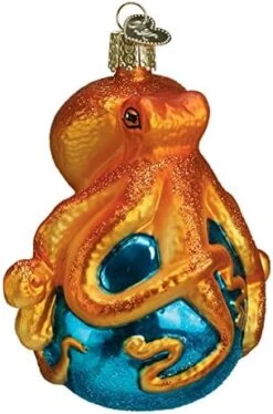 Old World Christmas Ornaments: Sea And Water Animals Glass Blown Ornaments For Christmas Tree, Octopus -National Tree Company Sale Shop 51GmazrGdQL. AC