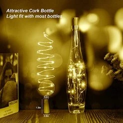 AOTHOD 28 Pack Wine Bottle Lights With Cork – Cork Lights For Wine Bottles 7 Ft Silver Wire Mini Cork Fairy Lights Battery Operated, Tiny Wine Cork Lights For DIY,Party, Wedding,Decor (Warm White) -National Tree Company Sale Shop 51Gq9AmJSnL