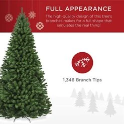 Best Choice Products 7.5ft Premium Spruce Artificial Holiday Christmas Tree For Home, Office, Party Decoration W/ 1,346 Branch Tips, Easy Assembly, Metal Hinges & Foldable Base -National Tree Company Sale Shop 51GzNtRTUlL