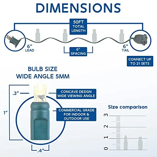 Novelty Lights 100 Light Red/White/Blue LED USA Mini Light Set, UL Listed Indoor/Outdoor, Green Wire, 50 Feet 7 Novelty Lights 100 Light Red/White/Blue LED USA Mini Light Set, UL Listed Indoor/Outdoor, Green Wire, 50 Feet - Image 5