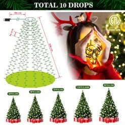 Areker Christmas Tree Lights, 400LED Christmas Tree Lights With Ring 10×6.6FT Ultra-Bright Diamond-Shaped,Warm White Christmas Lights For Christmas Trees 6.5/7/7.5FT With 8 Modes&Timer Waterproof 10 Areker Christmas Tree Lights, 400LED Christmas Tree Lights With Ring 10×6.6FT Ultra-Bright Diamond-Shaped,Warm White Christmas Lights For Christmas Trees 6.5/7/7.5FT With 8 Modes&Timer Waterproof -National Tree Company Sale Shop 51I6Cq3QT5L