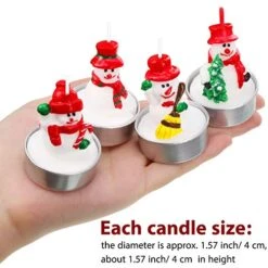 12 Pieces Christmas Tealight Candles Handmade Delicate Santa Claus, Snowman, Pine Cones, Christmas Tree, Shoes, House, Santa Hat Candles, Christmas Home Decorations (Chic Style) -National Tree Company Sale Shop 51ICpaoZ37L