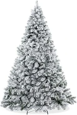 Casafield 9FT Realistic Snow-Flocked Pine Artificial Holiday Christmas Tree With Sturdy Metal Stand -National Tree Company Sale Shop 51IR3dggTjL. AC