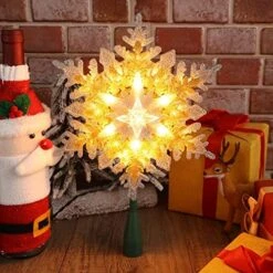 Brizled Lighted Tree Topper, 9.25’’ Gold Glitters Plated Snowflake Christmas Tree Topper With 20 Count Warm White Lights, UL Listed Plugin Xmas Treetop For Christmas Tree Top Home Holiday Decorations 22 Brizled Lighted Tree Topper, 9.25’’ Gold Glitters Plated Snowflake Christmas Tree Topper With 20 Count Warm White Lights, UL Listed Plugin Xmas Treetop For Christmas Tree Top Home Holiday Decorations -National Tree Company Sale Shop 51Izr5SdVTL. AC