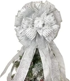 Flash World Christmas Tree Topper,27x12 Inches Large Toppers Bow With Streamer Wired Edge For Christmas Decoration (Gold) -National Tree Company Sale Shop 51J3gkPlxxL. AC