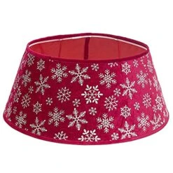 New Traditions - Christmas Tree Collar (Velvet Tree Collar - Red/Snowflake) -National Tree Company Sale Shop 51JBb3kkolL