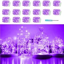 SunKite 8 Colors LED Fairy String Lights Battery Operated 16 Pack 20 LED 6.6 Ft Silver Copper Wire Firefly Starry Moon Lights Waterproof For DIY Bottle Jars Wedding Gifts Christmas Party Decor -National Tree Company Sale Shop 51JVnpgJ2ZL. AC
