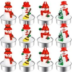12 Pieces Christmas Tealight Candles Handmade Delicate Santa Claus, Snowman, Pine Cones, Christmas Tree, Shoes, House, Santa Hat Candles, Christmas Home Decorations (Chic Style) -National Tree Company Sale Shop 51Jb8H IclL. AC