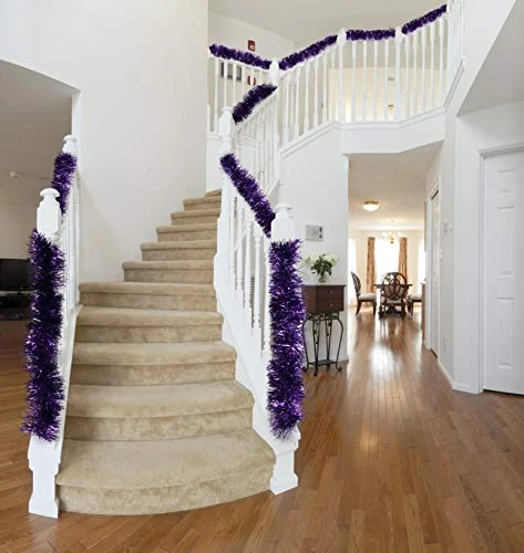 Mardi Gras Purple Tinsel Garland Metallic Streamers Celebrate A Holiday New Years Eve Happy Party Ceiling Hanging Decorations Indoor And Outdoor Disco Party Supplies 7 Mardi Gras Purple Tinsel Garland Metallic Streamers Celebrate A Holiday New Years Eve Happy Party Ceiling Hanging Decorations Indoor And Outdoor Disco Party Supplies - Image 5