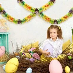 Chuangdi 66 Feet 2 Pieces Easter Tinsel Garlands Metallic Twist Garlands Colorful Tinsel Twist Fringe Garland Hanging Tinsel Garland Ornaments For Easter Decoration Birthday Wedding Party Supply -National Tree Company Sale Shop 51JsOKmV1bL