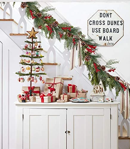 Artiflr 6 Feet Christmas Pine Garland With Spruce Cypress Berries Frosted Pinecones Winter Artificial Greenery Garland For Holiday Season Mantel Fireplace Table Runner Centerpiece Decoration 6 Artiflr 6 Feet Christmas Pine Garland With Spruce Cypress Berries Frosted Pinecones Winter Artificial Greenery Garland For Holiday Season Mantel Fireplace Table Runner Centerpiece Decoration - Image 4