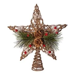 Kurt Adler 11-Inch Natural Star With Pinecones Treetop -National Tree Company Sale Shop 51JzVP3Rm8L