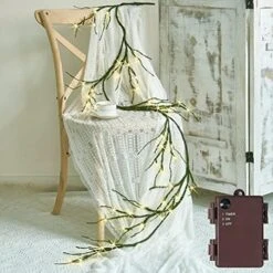 Fudios Lighted Halloween Garland With 120 Orange And Purple LED Fairy Lights For Mantle, Halloween Black Garland With Lights 8 Functios Battery Operated 6FT Indoor Outdoor Home Wall Decoration -National Tree Company Sale Shop 51KT2 AjmPL. AC