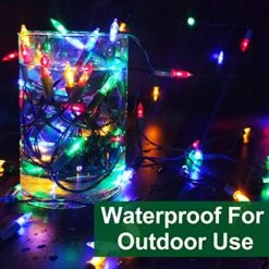 [ 8 Modes & Timer ] 2 Pack Battery Operated Multicolor Christmas String Lights Total 100 LED 33.4 Ft Green Wire Xmas Tree Lights For Indoor Outdoor Yard Garden Wedding Party Decor, Each 50 LED 16.7 Ft -National Tree Company Sale Shop 51KeyW7zWzL