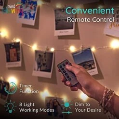 Mind-Glowing Photo Clip String Lights - Hanging Pictures Fairy Lights For Bedroom, Gifts For Teenage Girls 10-14 Year Old, Cute Room Decor For Teen Girls - Teen Girls Trendy Stuff (50 LED, 16.4 Ft) -National Tree Company Sale Shop 51KuBMg5R7L