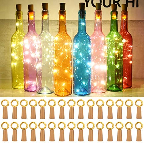 Taiker Wine Bottle Lights With Cork, 30 Pack 20 LED Battery Operated LED Fairy Mini String Lights For DIY, Party, Decor, Christmas, Halloween,Wedding (Warm White) 3 Taiker Wine Bottle Lights With Cork, 30 Pack 20 LED Battery Operated LED Fairy Mini String Lights For DIY, Party, Decor, Christmas, Halloween,Wedding (Warm White)