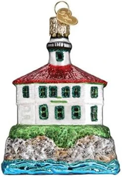 Old World Christmas Collection Glass Blown Ornaments For Christmas Tree Cape Hatteras Lighthouse, 20017 -National Tree Company Sale Shop 51LnnihS09L. AC