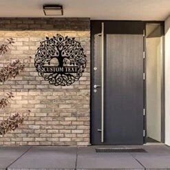 HIOKPLS Personalized Wall Decor Tree Metal Sign, Tree Metal Mural, Tree Sign, Tree Ornament, Tree Gift -National Tree Company Sale Shop 51LyEBKuRlL